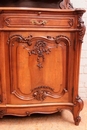 Louis XV style Cabinet and server in Walnut, France 19th century