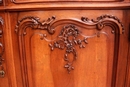 Louis XV style Cabinet and server in Walnut, France 19th century