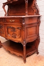 Louis XV style Cabinet and server in Walnut, France 19th century