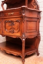 Louis XV style Cabinet and server in Walnut, France 19th century