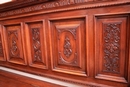 Renaissance style Hall bench in Walnut, France 19th century