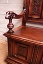 Renaissance style Hall bench in Walnut, France 19th century