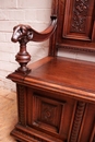 Renaissance style Hall bench in Walnut, France 19th century