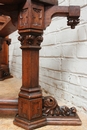 Gothic style Table in Oak, France 19th century