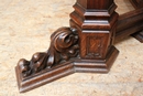 Gothic style Table in Oak, France 19th century