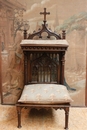 Gothic style Prayer Bench in Walnut, France 19th century
