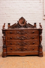 Black forest Chest of drawers in oak