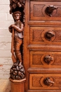 Black forest style Chest of drawers in Oak, France 19th century