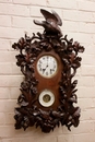 Black forest style Clock in Walnut, France 19th century