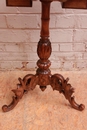 Black forest style Smoker table in Walnut, France 19th century