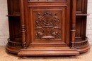 Renaissance style Display cabinet in Walnut, France 19th century