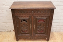 Breton style Cabinet in chestnut, France 1900