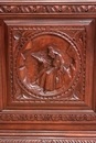 Breton style Display cabinet in chestnut, France 1900