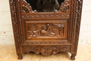 Breton style Display cabinet in Chestnut, France 19th century