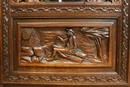 Breton style Display cabinet in Chestnut, France 19th century