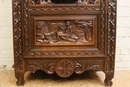 Breton style Display cabinet in Chestnut, France 19th century