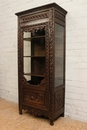 Breton style Display cabinet in Chestnut, France 19th century