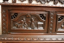 Breton style Hall bench in Chestnut, France 19th century