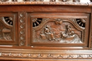 Breton style Hall bench in Chestnut, France 19th century