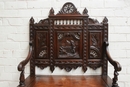 Breton style Hall bench in Chestnut, France 19th century