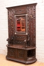 Breton style Hall bench/hall tree in Oak, France 1900