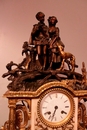 style Clock in bronze and marble, France 19th century