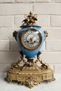 Louis XVI style Clock in bronze and porcelain, France 19th century