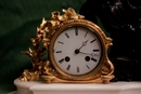 style Clock in Bronze and marble, France 19th century