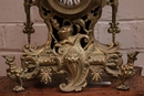 Gothic style Clock in Bronze, France 19th century