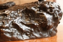 style Bronze dog with pheasant in Bronze, France 1821-1877