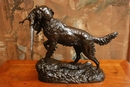 style Bronze dog with pheasant in Bronze, France 1821-1877
