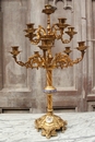 Gothic style candelabra in Bronze, France 19th century