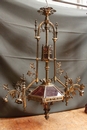 Gothic style Chandelier in Bronze, France 19th century