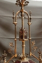 Gothic style Chandelier in Bronze, France 19th century