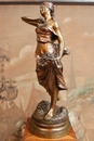 style BRONZE SIGNED LEVASSEUR STOLEN IN THE NIGHT 16/09  AND 17/09/2017 in Bronze, France 19th century