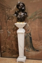 style Bronze statue and marble pedestal in Bronze and marble, Belgium 19th century