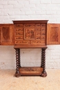style Cabinet in walnut and inlay 19th century