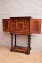 style Cabinet in walnut and inlay 19th century