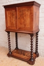 style Cabinet in walnut and inlay 19th century