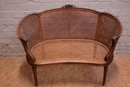 Louis XVI style Sofa in Walnut, France 1900