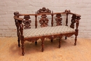Renaissance style Sofa in Walnut, France 19th century