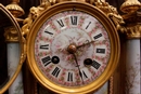 style Clock set in bronze and Sèvres, France 19th century