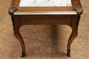 Louis XV style Coffee table in wood marble bronze, France 1920