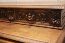 Hunt style Desk in Oak, France 19th century