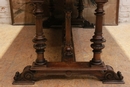 Henri II style Desk table in Walnut, France 19th century