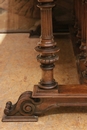 Henri II style Desk table in Walnut, France 19th century