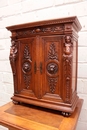 Renaissance style Juwelery armoire in Walnut, France 19th century