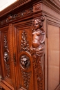 Renaissance style Juwelery armoire in Walnut, France 19th century