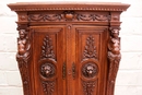 Renaissance style Juwelery armoire in Walnut, France 19th century