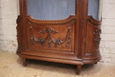 Louis XVI style Display cabinet in Walnut, France 19th century